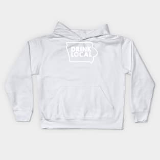 Iowa Drink Local Beer White Kids Hoodie